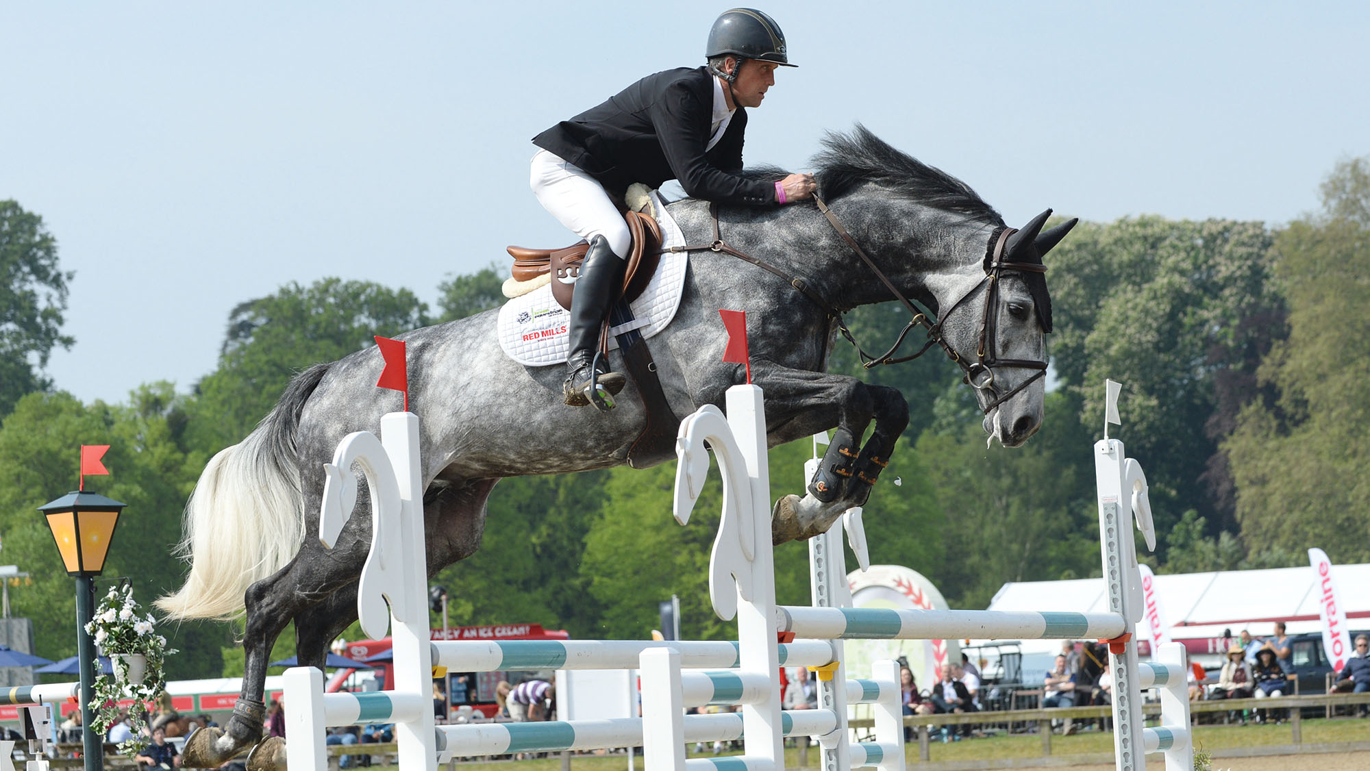 Colmar and Shane Breen in action in the six-year-old class at Royal Windsor Horse Show.