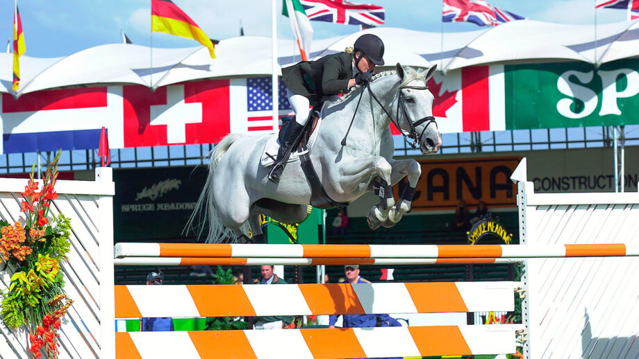 Pictured two-time Olympic showjumper Jessica Kurten in 2000.