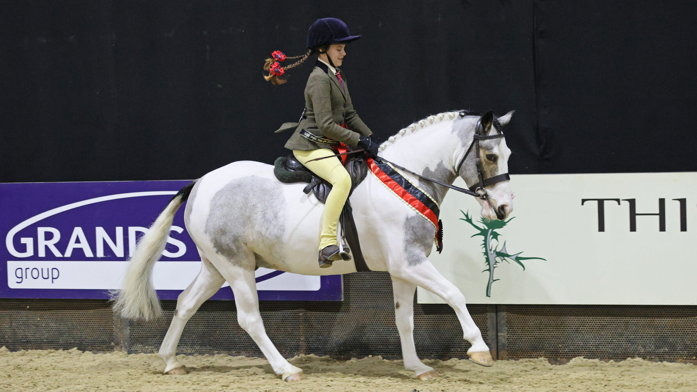 Tetcott Jimmy and Holley Lasbury winning the Riding Club Pony Ridden Amateur of the Year Final