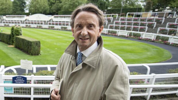 Sir Johnny Weatherby, pictured next to the parade ring at Ascot in 2020