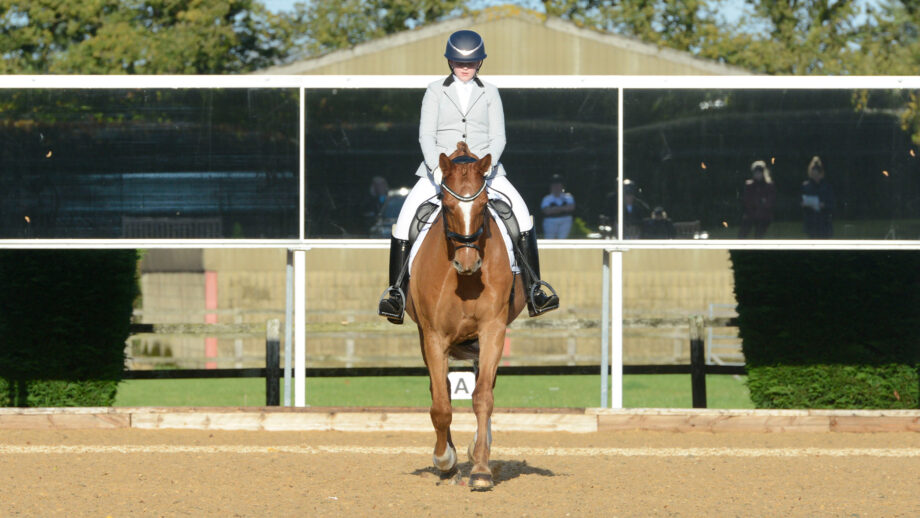Rider demonstrating riding a centre line