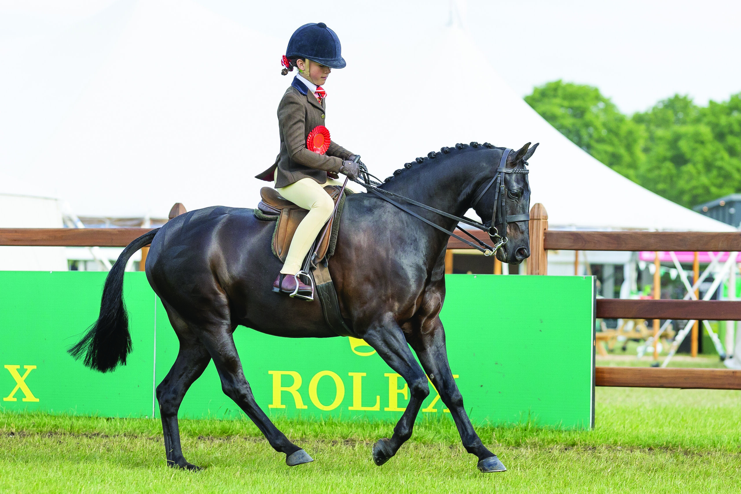 Heidi Cooper riding Dowhills Nuage Noir in The Show Hunter Pony Championship at The Royal Windsor Horse Show