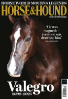 Valegro headshot against a black background on the cover of Horse & Hound magazine, on sale Thursday 11 December, 2025.