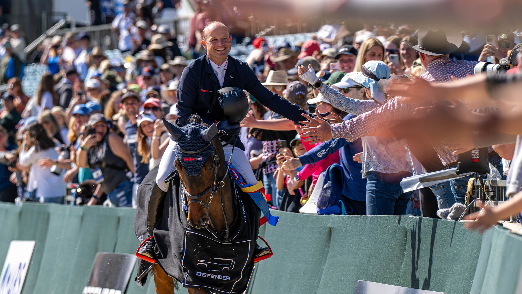 Michael Jung doing his winning lap at Kentucky Horse Trials 2025
