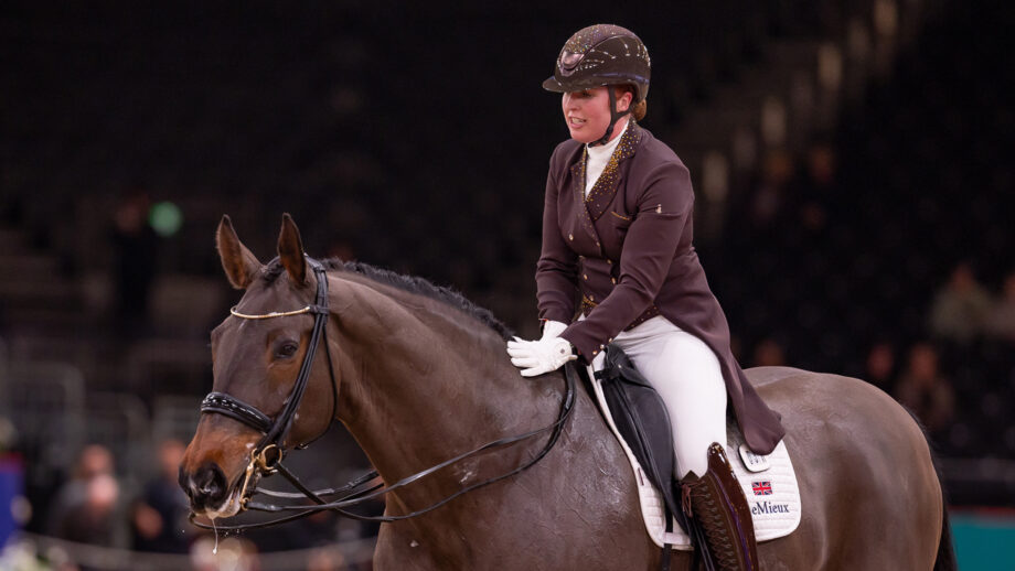 Becky Moody and Jagerbomb land third in the London Horse Show grand prix 2025.