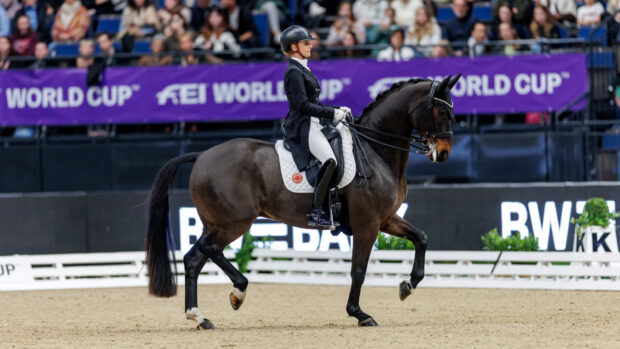 Jessica von Bredow-Werndl and Diallo BB en route to winning the 2025/26 FEI Dressage World Cup qualifier in Stuttgart. Jessica pays tribute following the gelding's death.