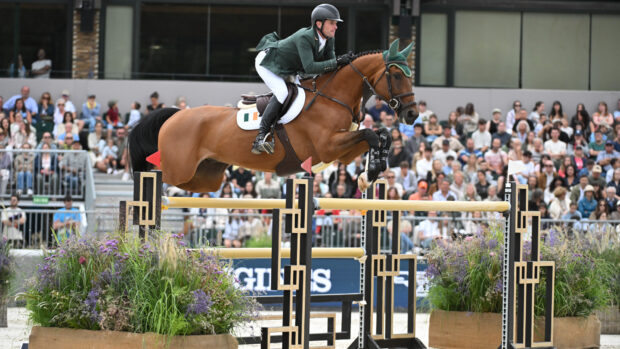 Pictured Irish Olympic showjumper Darragh Kenny and Eddy Blue at the European Championships.