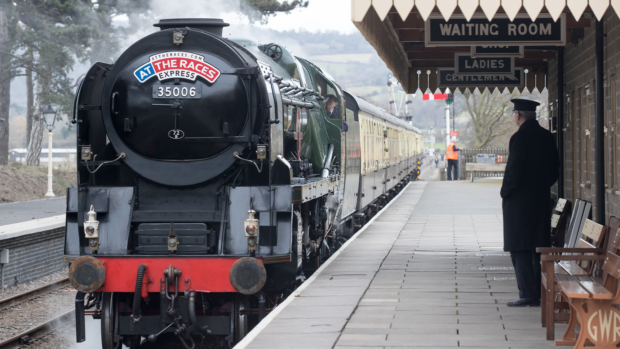 Dedicated steam train that takes racegoers to Cheltenham racecourse