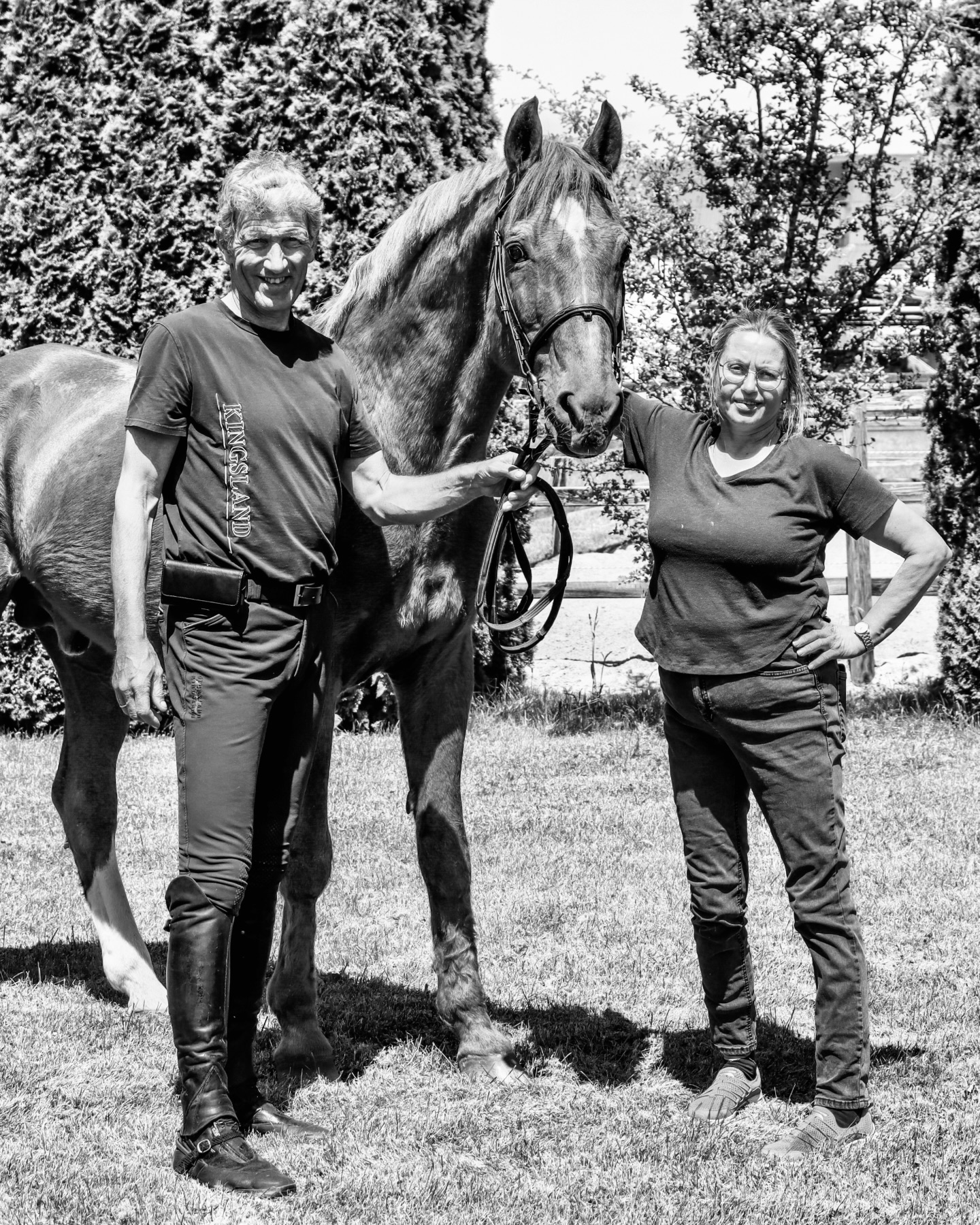 Ludger Beerbaum at home with Goldfever, who died at the age of 35.