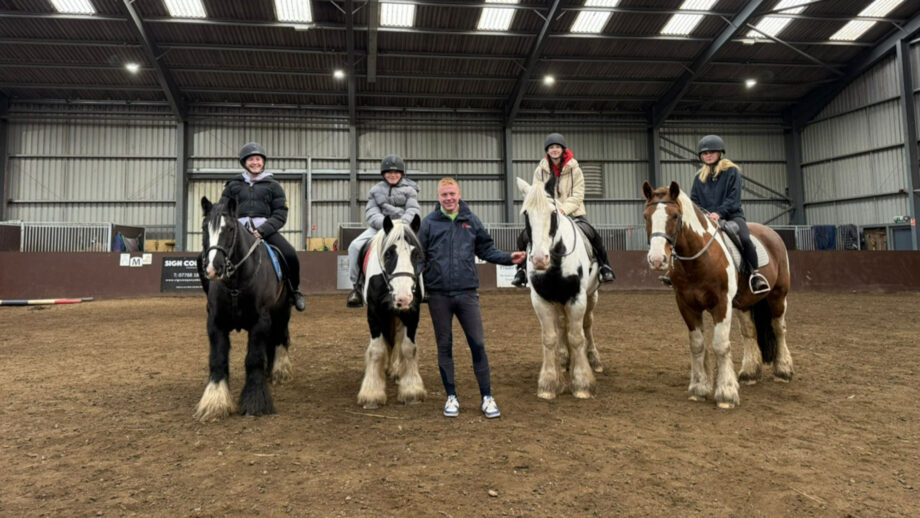 Pictured: horse riders and coach Liam Skea from Aberdeen Riding Club, who took part in Project Mario, giving more young people access to horses.