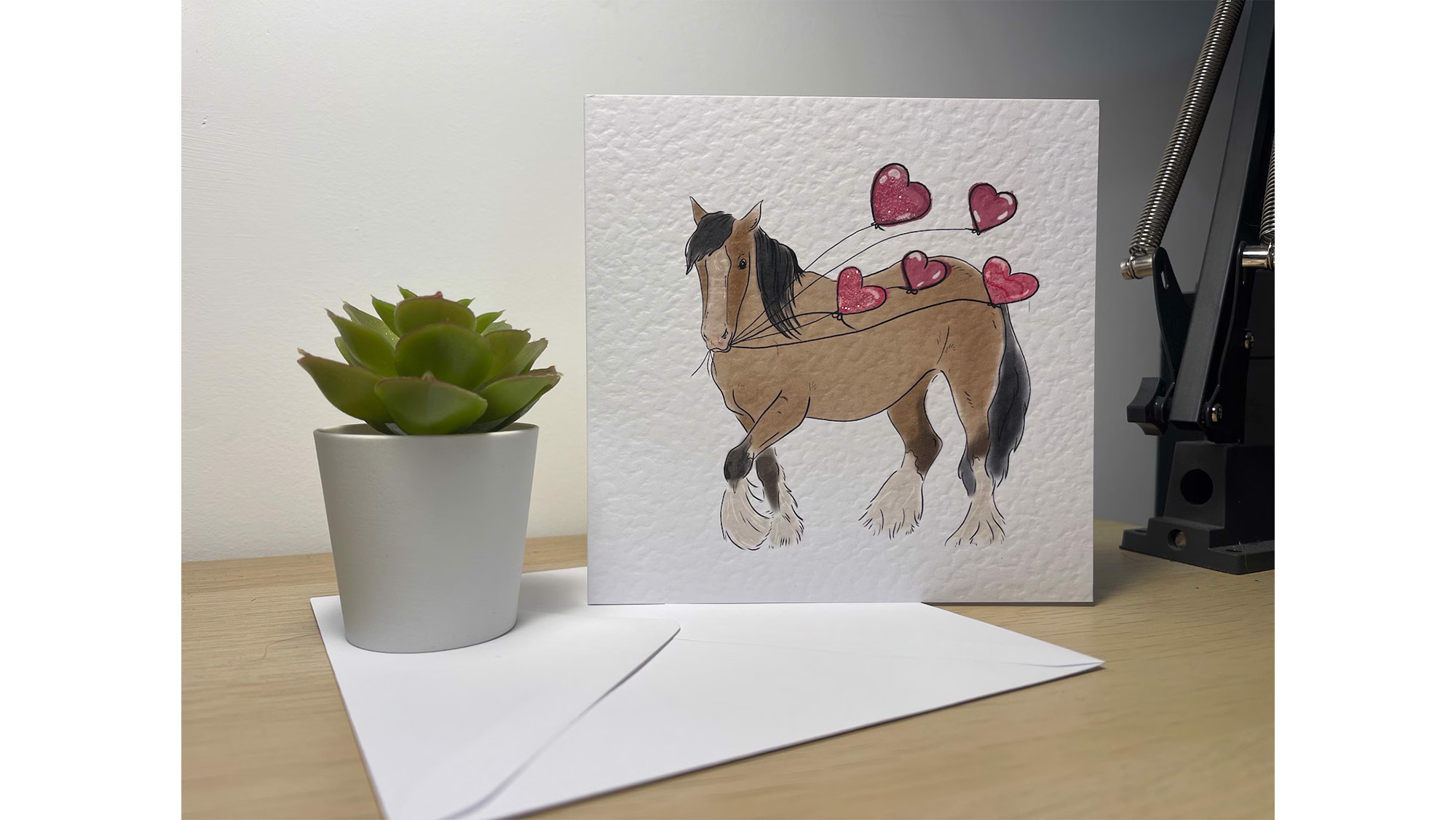 Bay Cob Horse Valentine’s Day Card