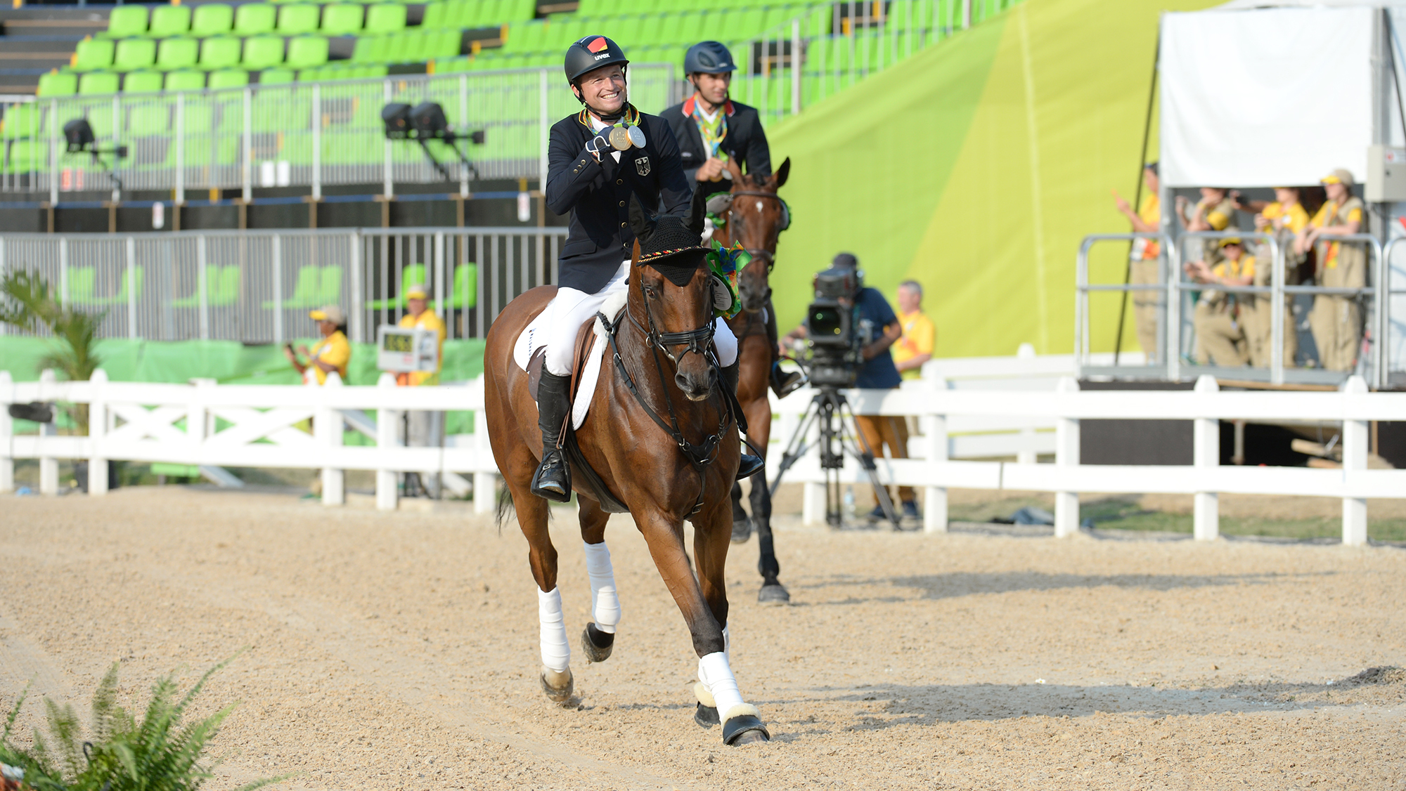 Michael Jung and La Biosthetique Sam FBW on their Rio 2016 lap of honour
