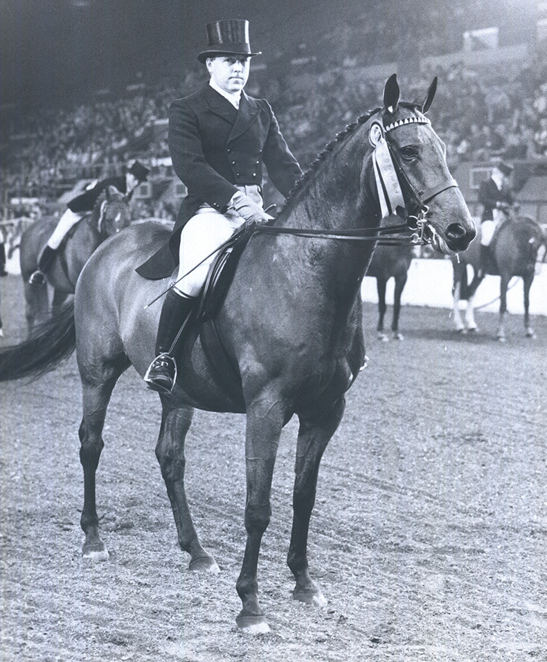 Nigel Hollings and thrice HOYS riding horse champion Fair Breeze.