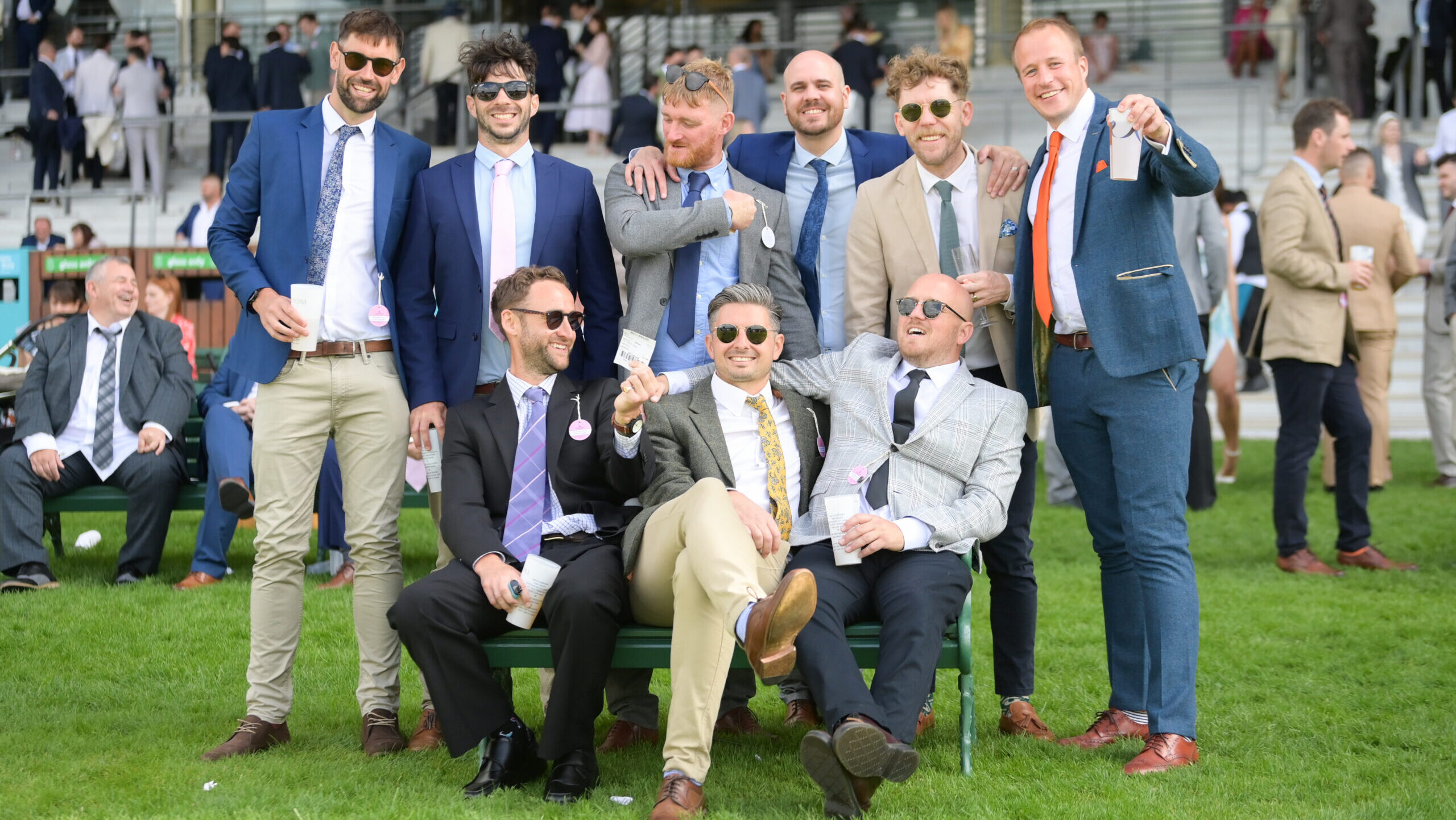 Men dressed for Flat racing at Ascot