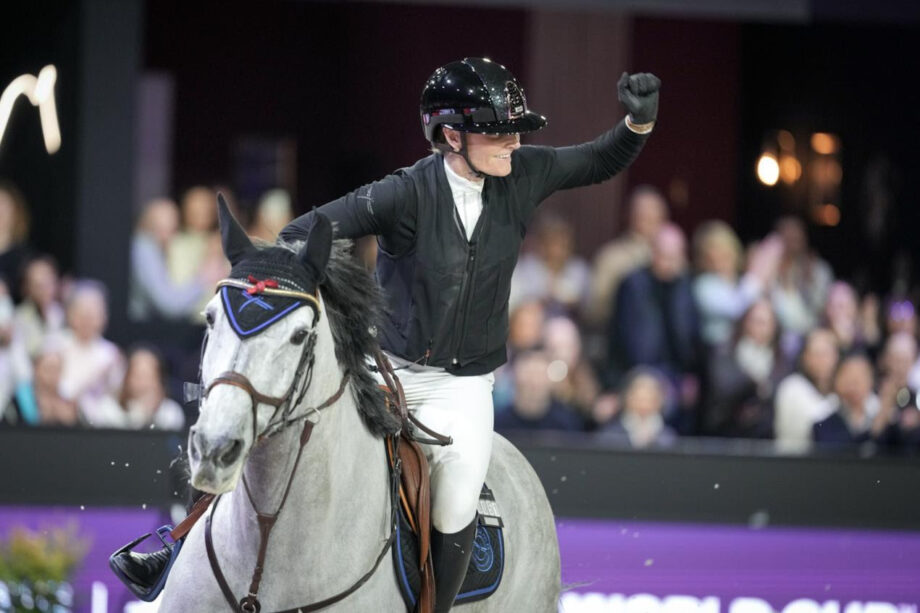 Irish showjumper Jessica Burke and Good Star Du Bary win the World Cup in Bordeaux.