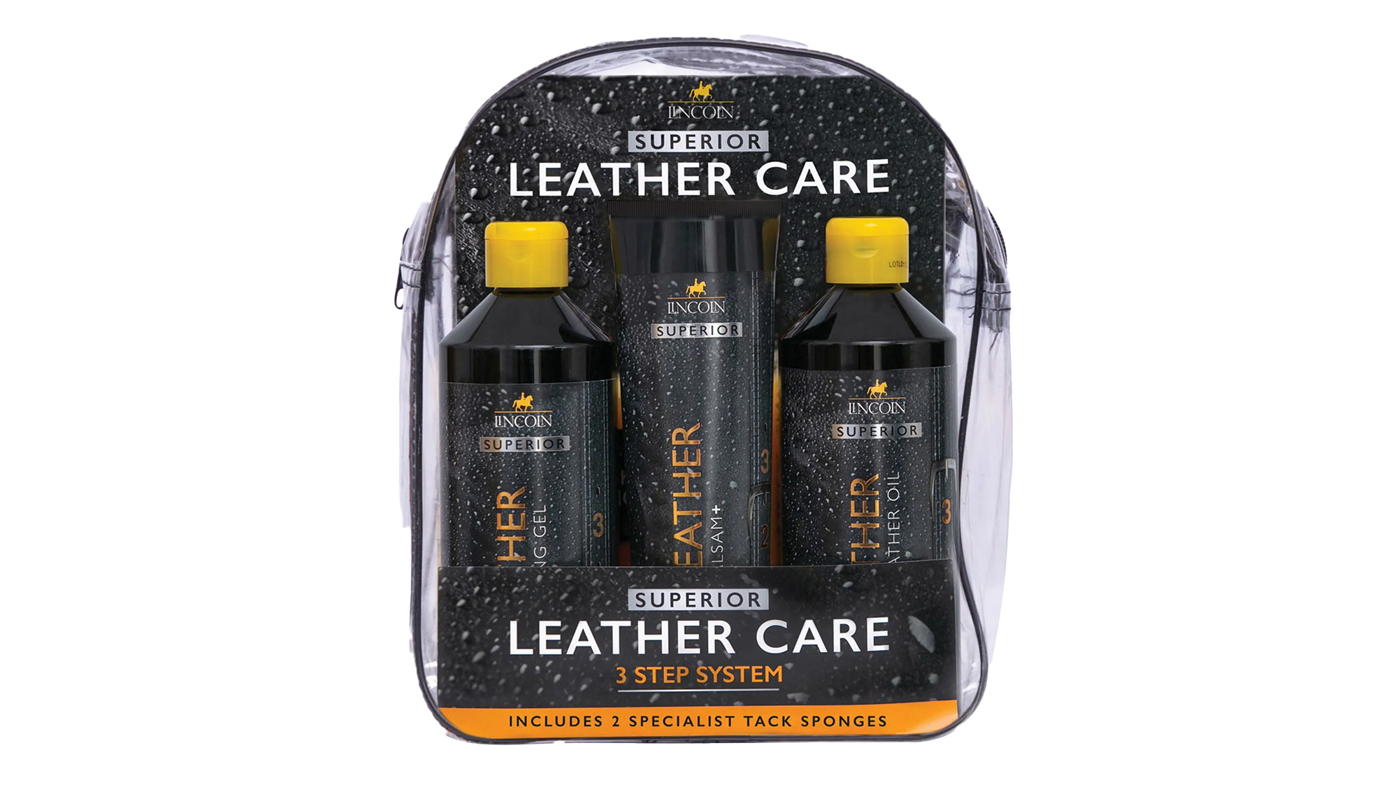 Lincoln Superior Leather Care 3 Step System Tack Cleaning Kit