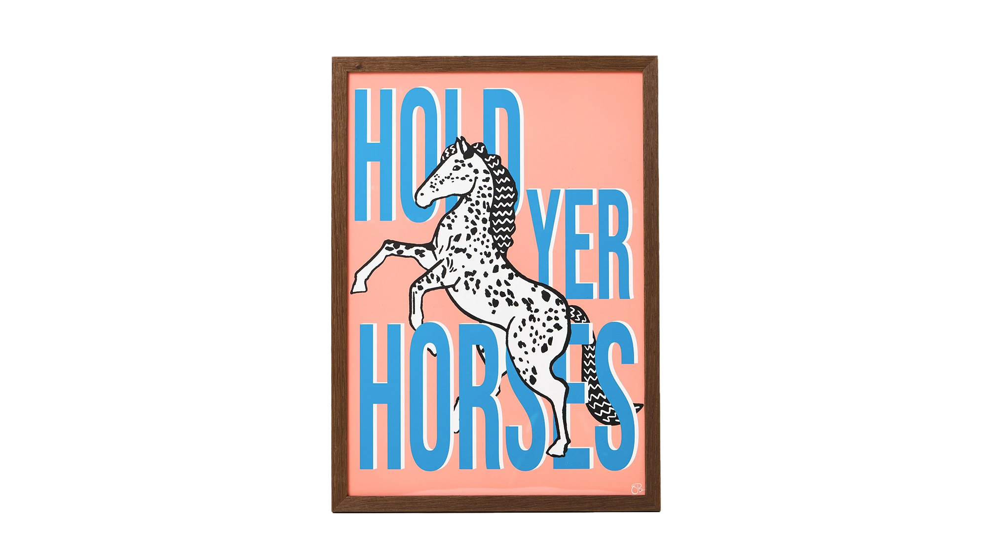 Oliver Bonas Hold Yer Horses Wall Art Print