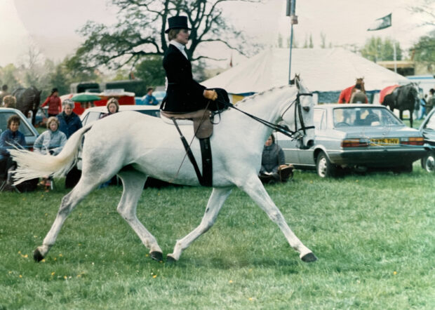 Pictured Vanessa Hood riding side saddle.