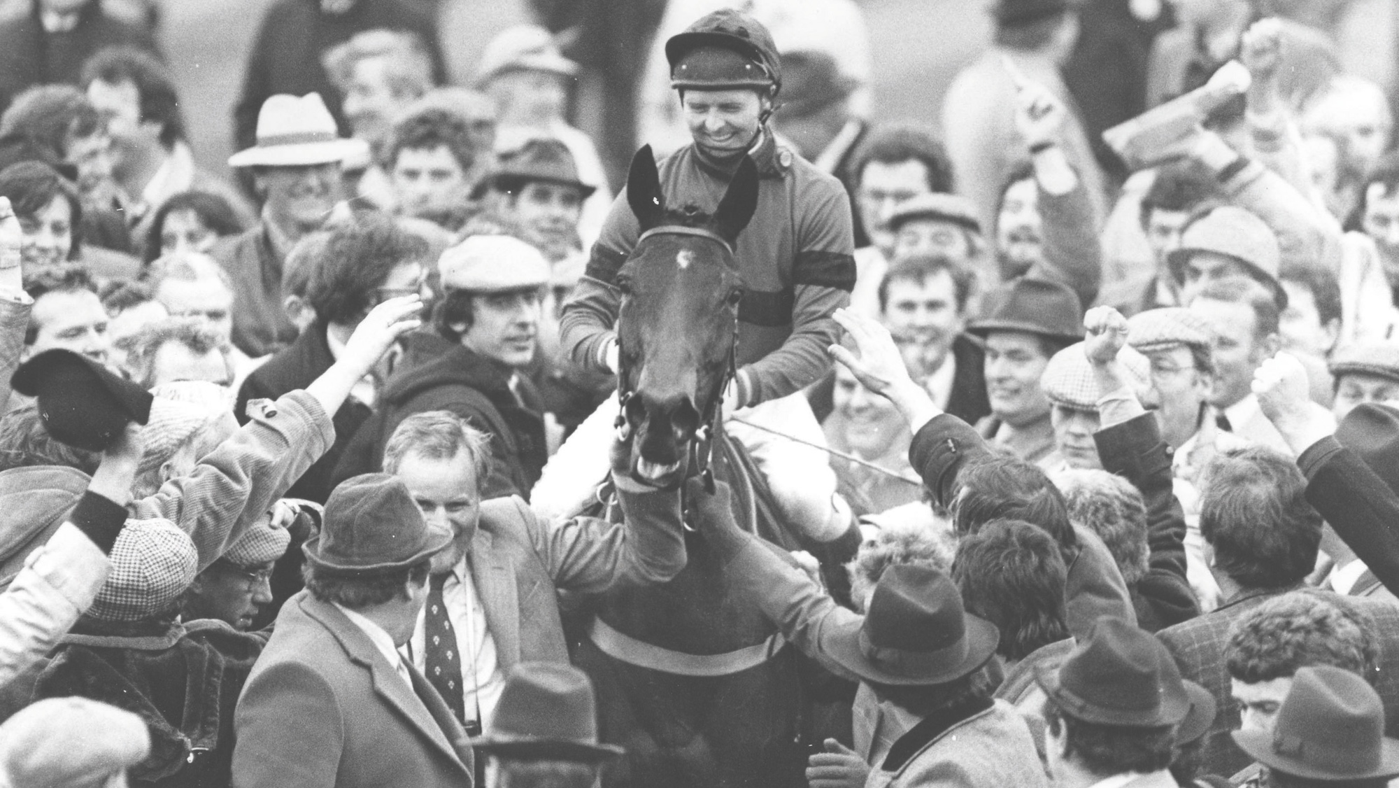Dawn Run the racehorse returning to winner's enclosure