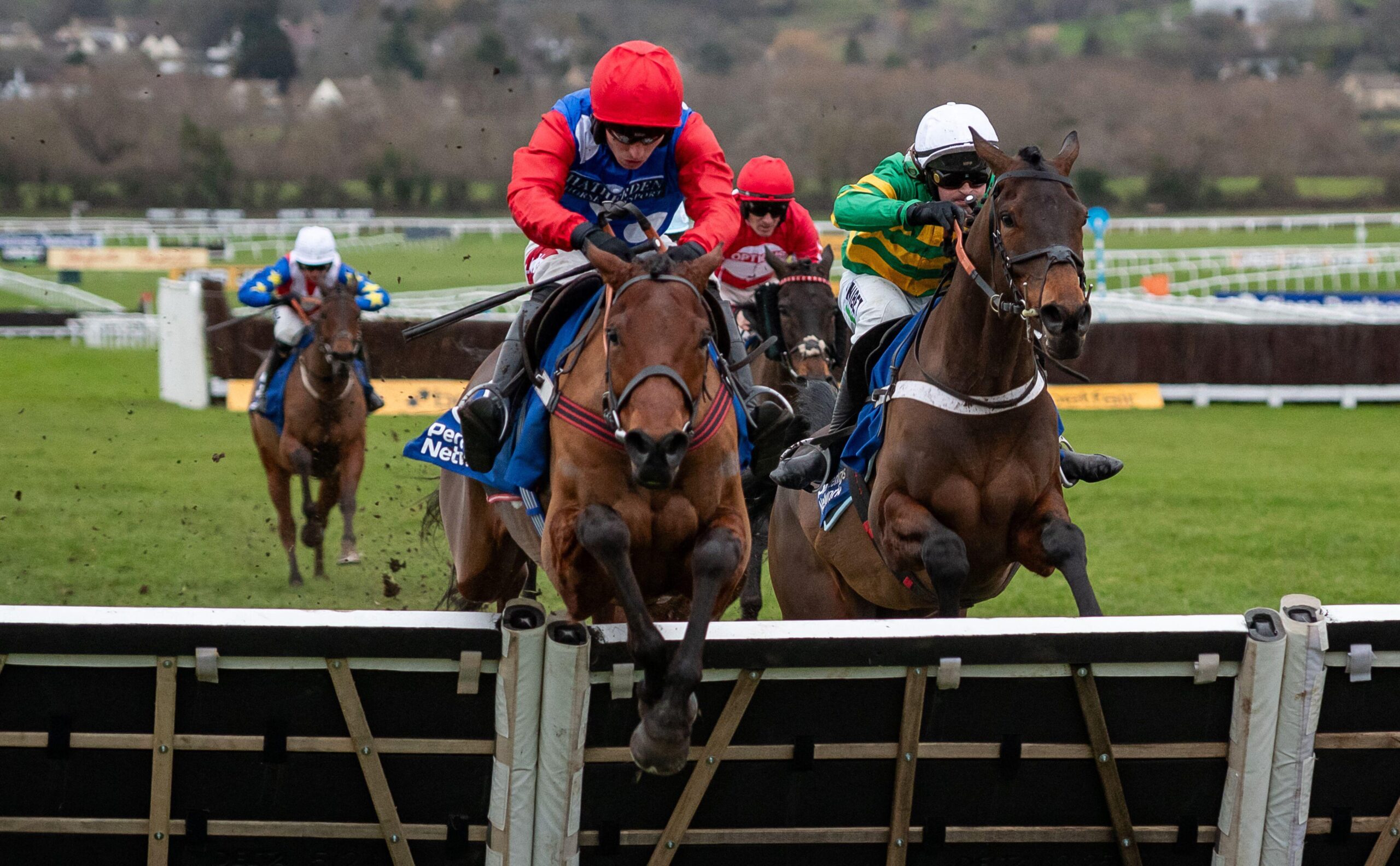 Ma Shantou and jockey Ben Jones win the Grade 2 Pertemps Network Cleeve Hurdle for trainer Emma Lavelle and owner Mighty Acorn Stables. Credit JTW Equine Images / Alamy Live News.