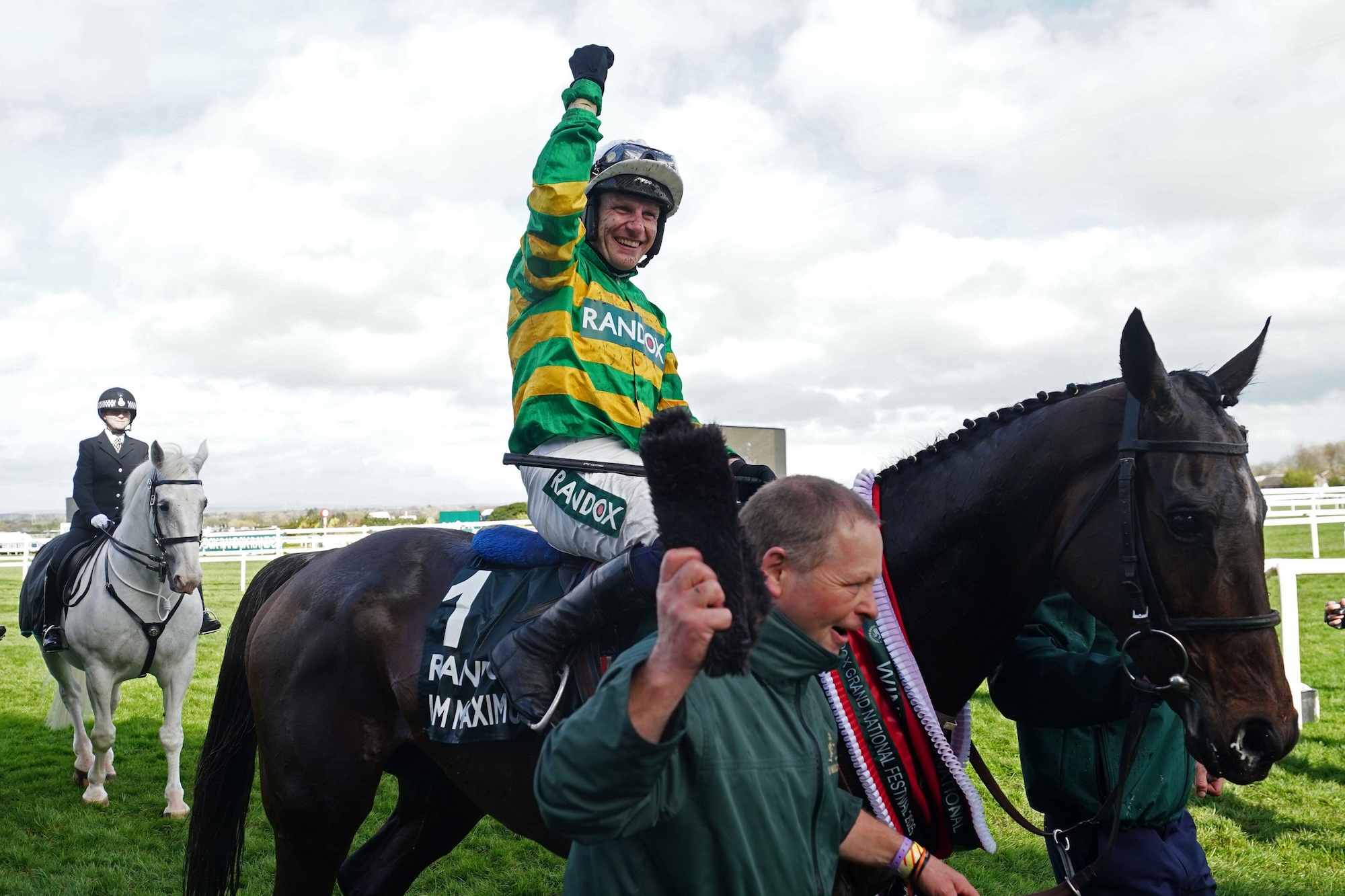 3E7YTRW I Am Maximus ridden by jockey Paul Townend, after winning the Randox Grand National on day three of the Randox Grand National Festival 2026 at Aintree Racecourse. Picture date: Saturday April 11, 2026.