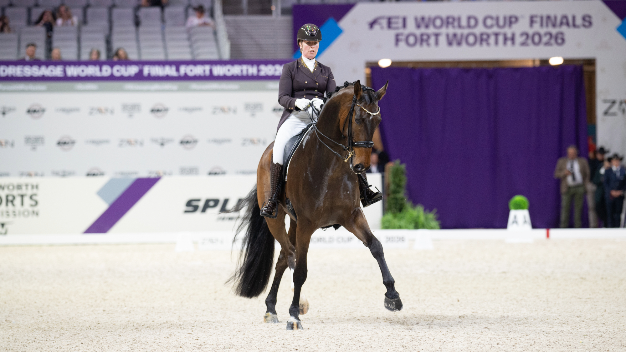 ‘He’s my pride and joy’: Becky Moody and Jagerbomb get off to a flying start on their World Cup Final debut