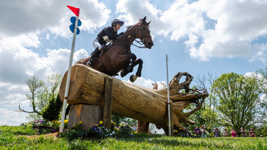 Monica Spencer and Artist on the Kentucky Three-Day Event cross-country course for 2026.