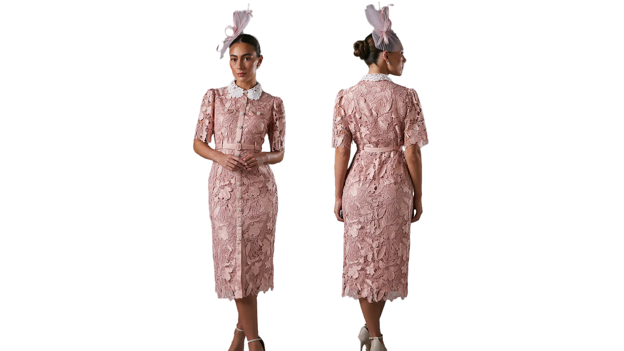 Coast Lace Shirt Dress Contrast Colour