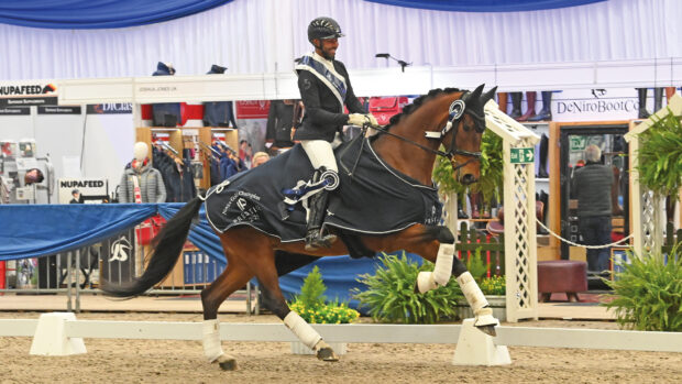 Dannie Morgan riding Verity at the NAF Five Star Winter Dressage Championships