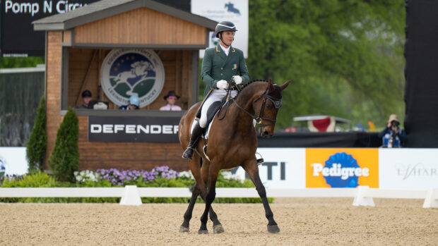 Padraig McCarthy and Pomp N Circumstance in the Kentucky Three-Day Event dressage 2026.