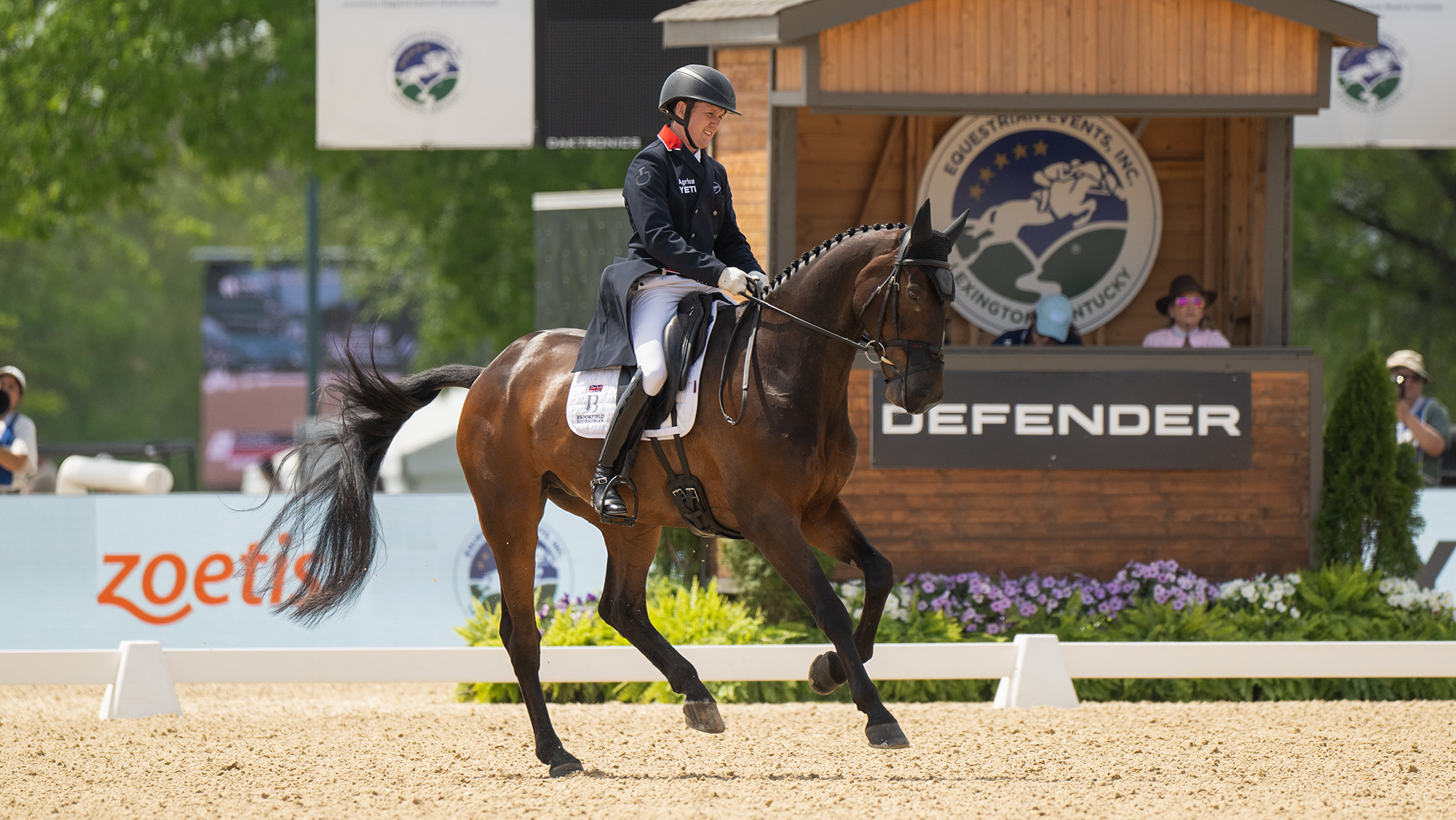 ‘He couldn’t have given me more’: Brit on Kentucky five-star podium after dressage