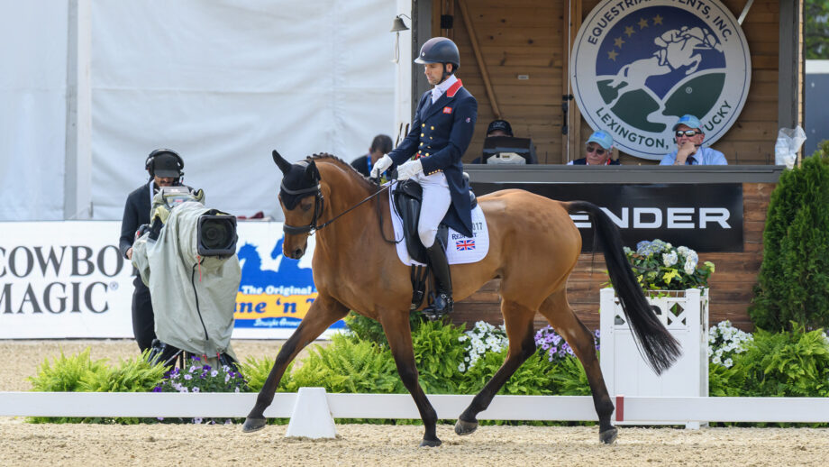 Harry Meade and Superstition in the Kentucky Three-Day Event dressage 2026.