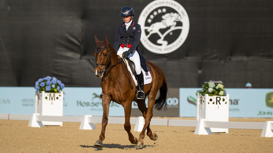 Isabelle Cook in the Kentucky Three-Day Event dressage 2026.