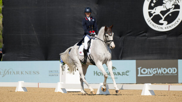 Elizabeth Barratt in the Kentucky Three-Day Event dressage 2026.