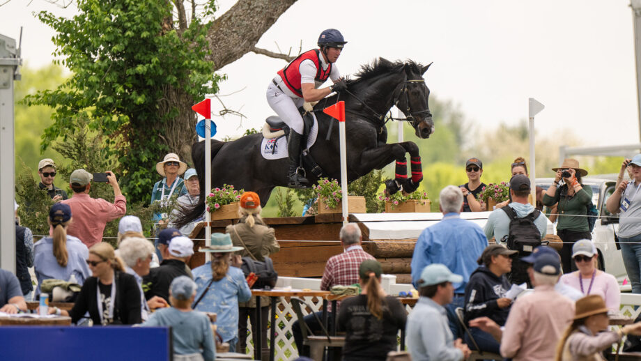 David Doel and Galileo Nieuwmoed on the Kentucky Three-Day Event cross-country course in 2026.