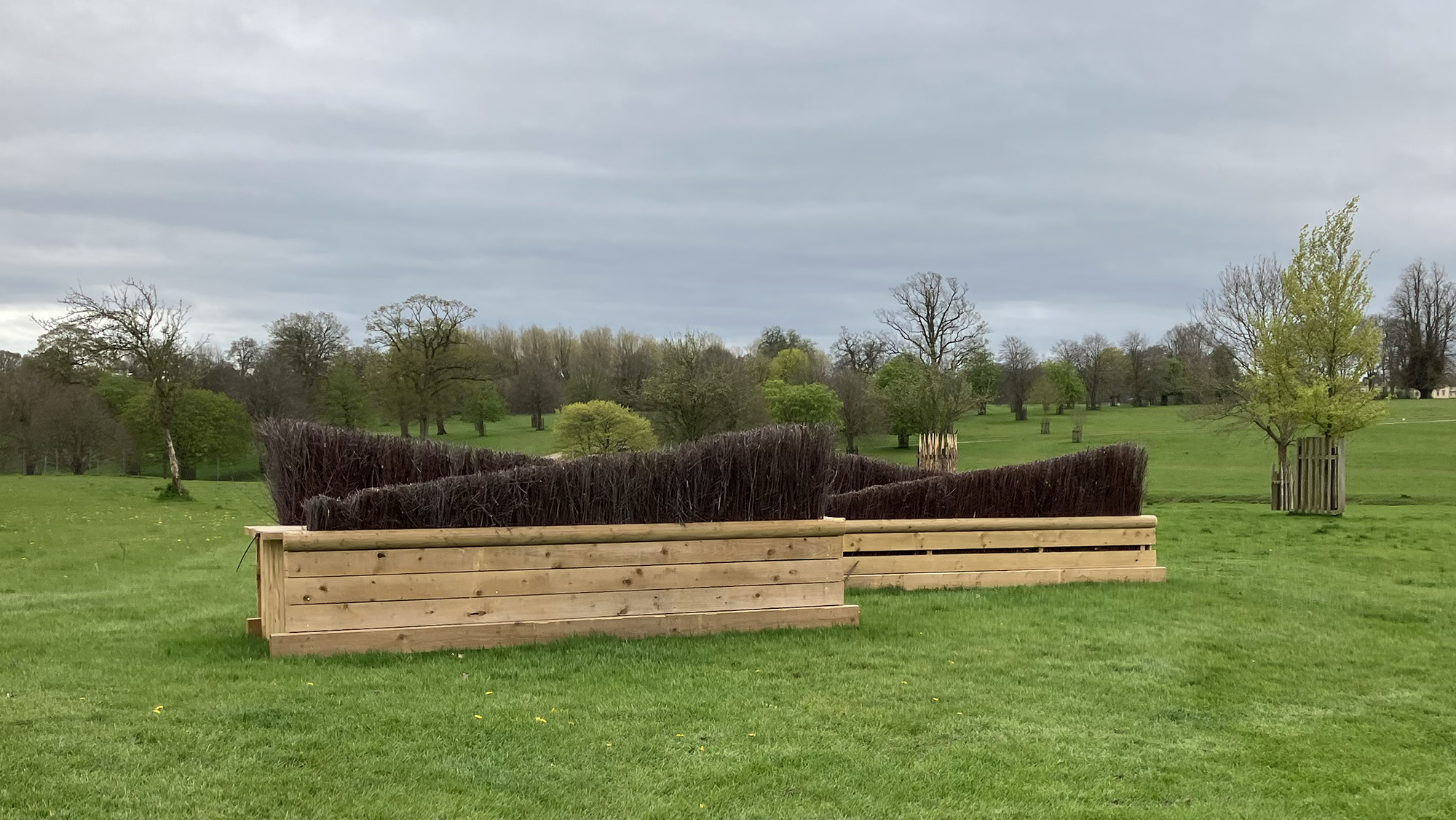Brush oxers in the Badminton parkland