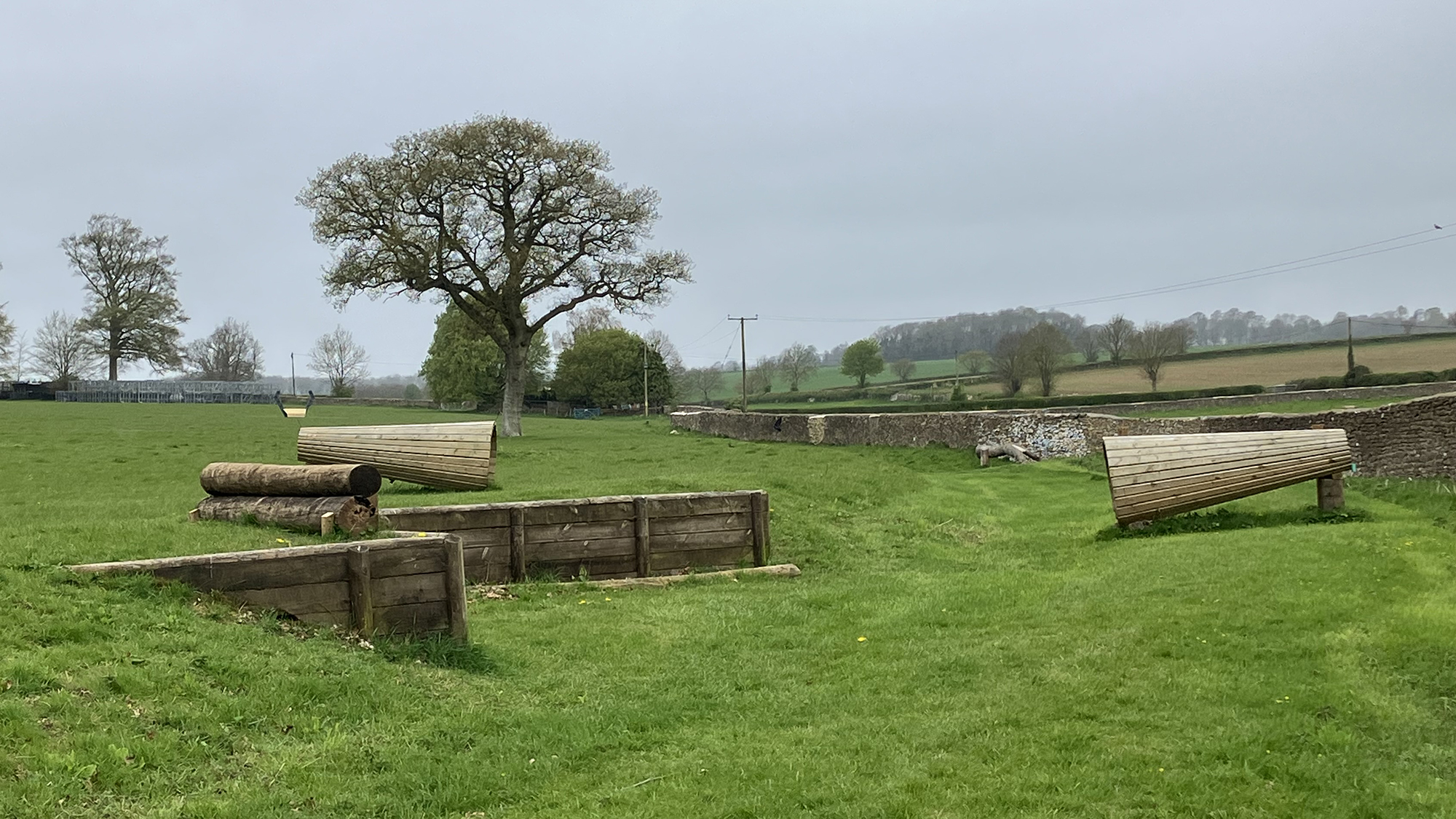 A step and roll top complex on the Badminton grassroots cross-country course