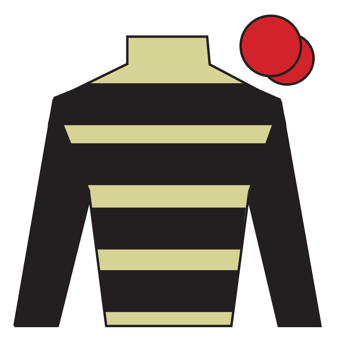 Jockey colours for Top of the Bill, 2026 Grand National runner