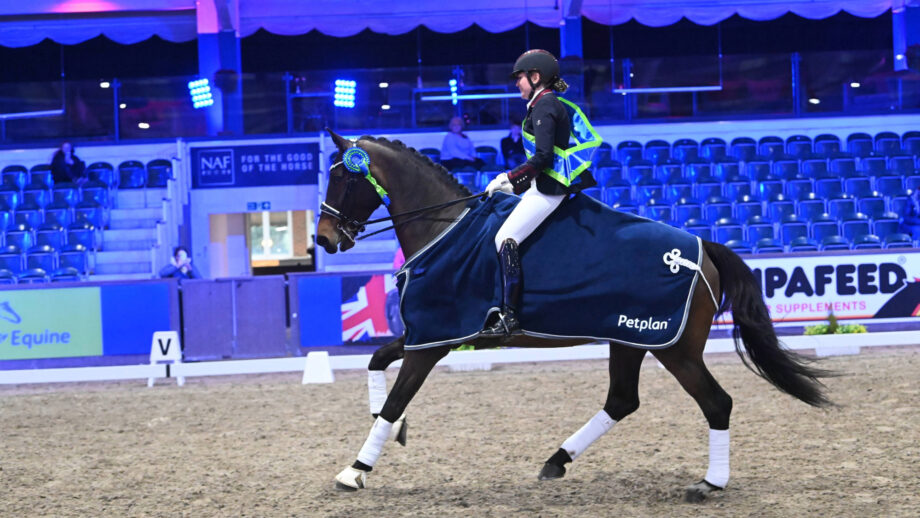 Alice Begg and Kolita win the advanced medium silver on Kolita at the Winter Area Festival Championships.