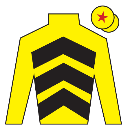 Jockey's colours for Amirite, runner in the 2026 Grand National