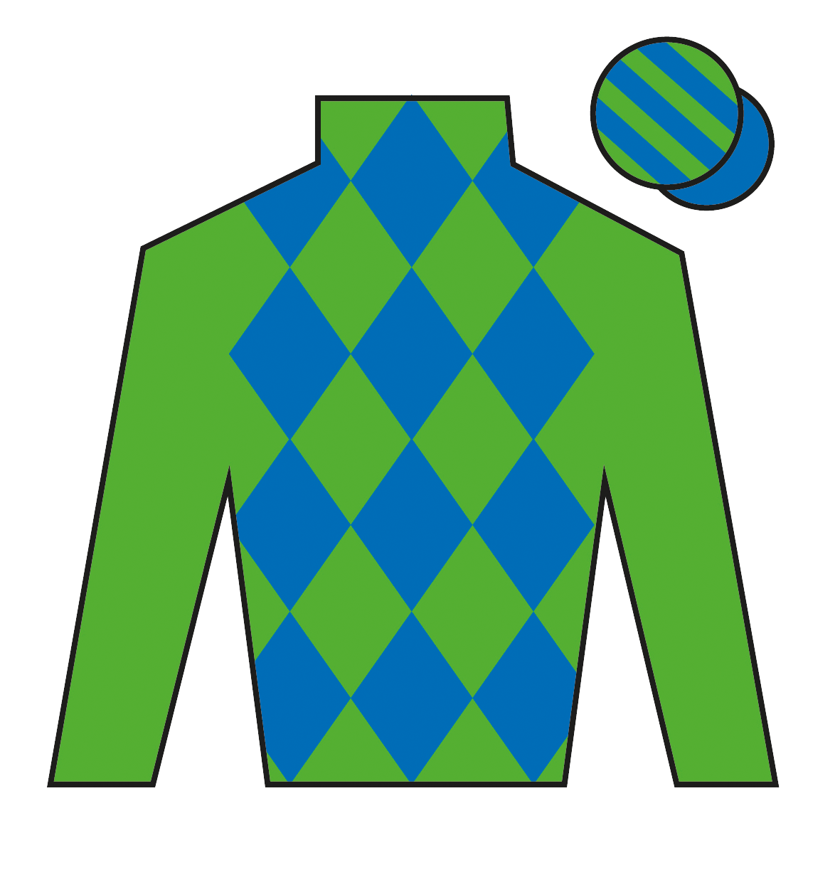 Jockey's silks for Champ Kiely in the 2026 Grand National.