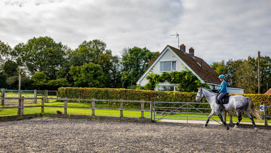 Rider approaching corner