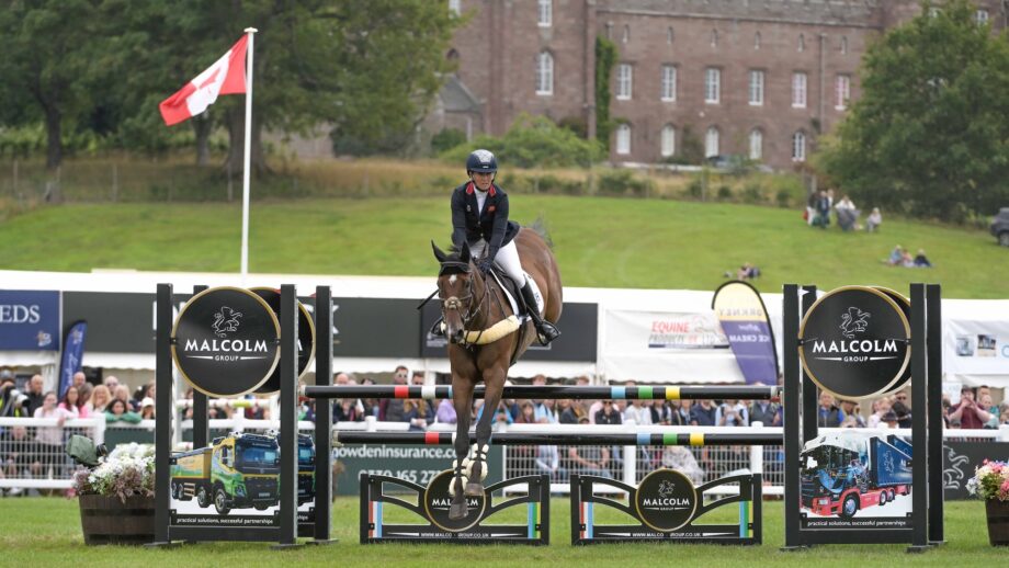 Laura Collett (GBR) riding LONDON 52 during the show jumping phase of the CCI 4* - S at Scone Palace International Horse Trials, which is being held in the Scone Palace Parklands near Perth in Perth and Kinross in Scotland between 21-24 August 2025