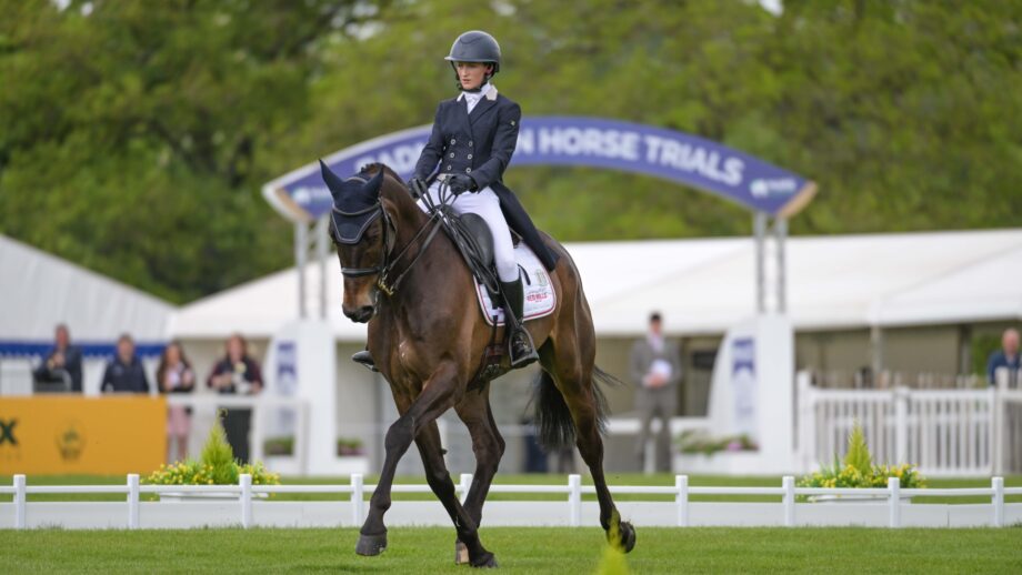 Lucy Latta and RCA Patron Saint in the 2026 Badminton dressage.