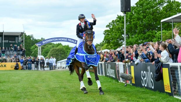 Rider pregnancy has been back in the spotlight thanks to Ros Canter following her Burghley 2025 and Badminton 2026 wins. Ros is pictured here at Badminton with Lordships Graffalo.