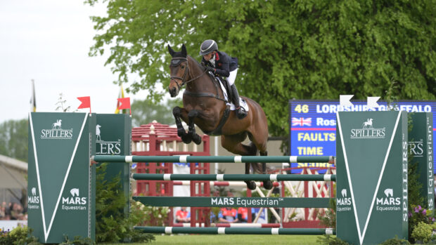 Ros Canter and Lordships Graffalo clear a showjump on their way to topping the Badminton Horse Trials 2026 results.