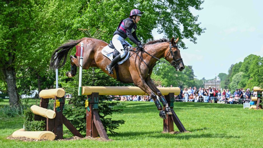 Pictured Sarah Bullimore and Corimiro during the 2026 Badminton Horse Trials cross-country.