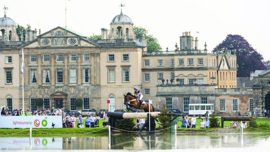 Emily King and Valmy Biats pictured at Badminton Horse Trials in 2024.