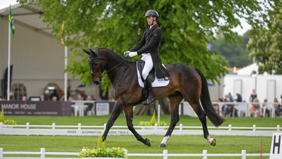 35 Will Rawlin riding Ballycoog Breaker Boy during the dressage phase of the MARS Badminton Horse Trials at Badminton, near Tetbury in Gloucestershire in the UK between 6 - 10 May 2026