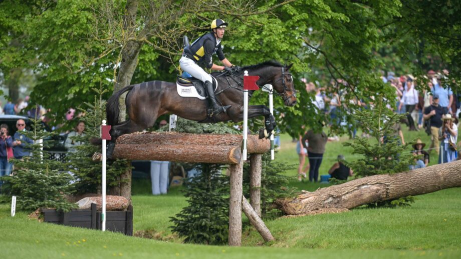 Pictured Will Rawlin and Ballycoog Breaker Boy during the 2026 Badminton Horse Trials cross-country.